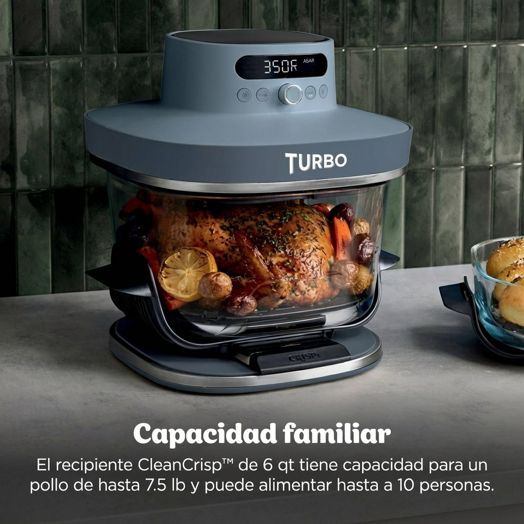 Freidora de Aire de Vidrio Turbo Pro